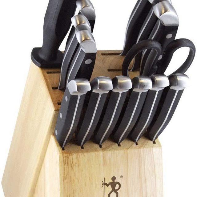 J.A. Henckels International 13550-005 Statement Knife Block Set, 15-pc, Light Brown