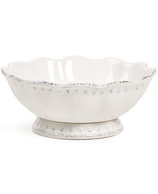 Blanc Small Scalloped Serving Bowl