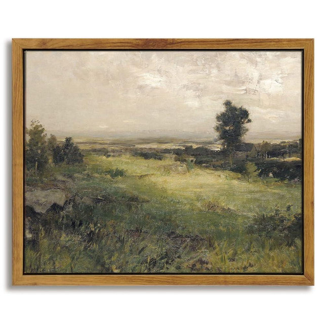 InSimSea The Vast Grassland Wall Art Room Decor, Classical Scenery Oil Painting Canvas Art Wall Decor, Home Wall Decor for Bedroom Living Room Bathroom Decor Canvas Art 8x10in