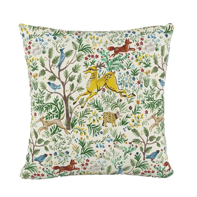 Animal Print Square Throw Pillow Cream - Cloth & Company