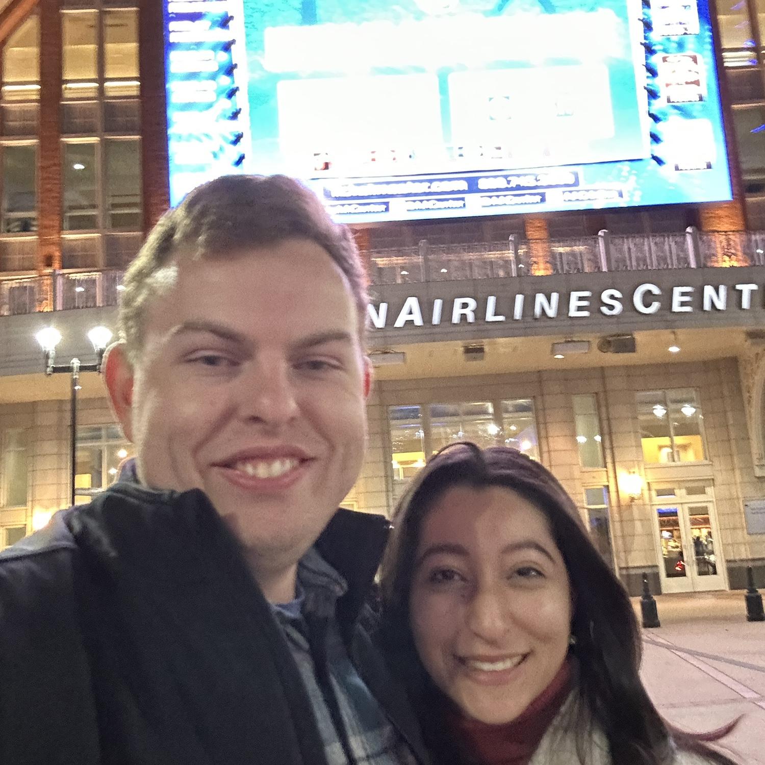 When I was pursuing Helen, I had gone to a Mavs game with my brother. So when we started dating, Helen would always ask when I was taking her to one. We went in February of 2025.