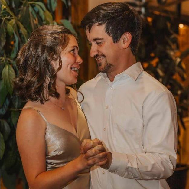 Alyssa and Donovan enjoying a slow dance after Alyssa's friend's wedding!