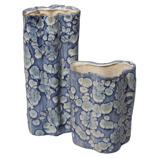 Jamie Young Cloud Ceramic Decorative Set of 2 Vases