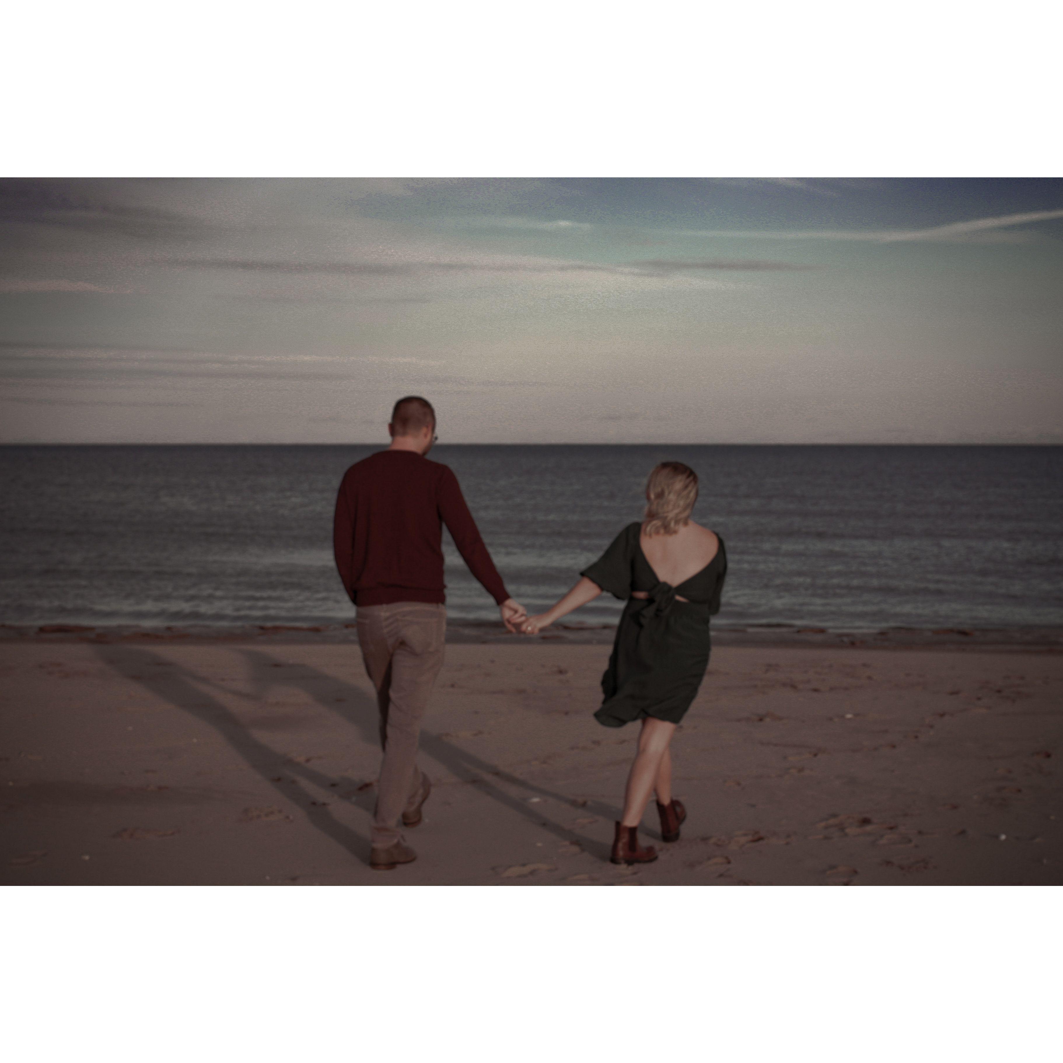 Engagement photo taken in Racine, WI by Taylor Olsen & edited by Ash. November 2022