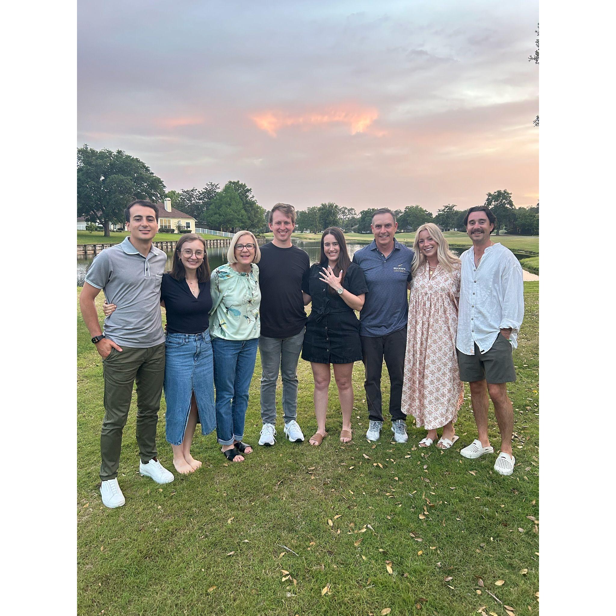 Celebrating the engagement with family <3