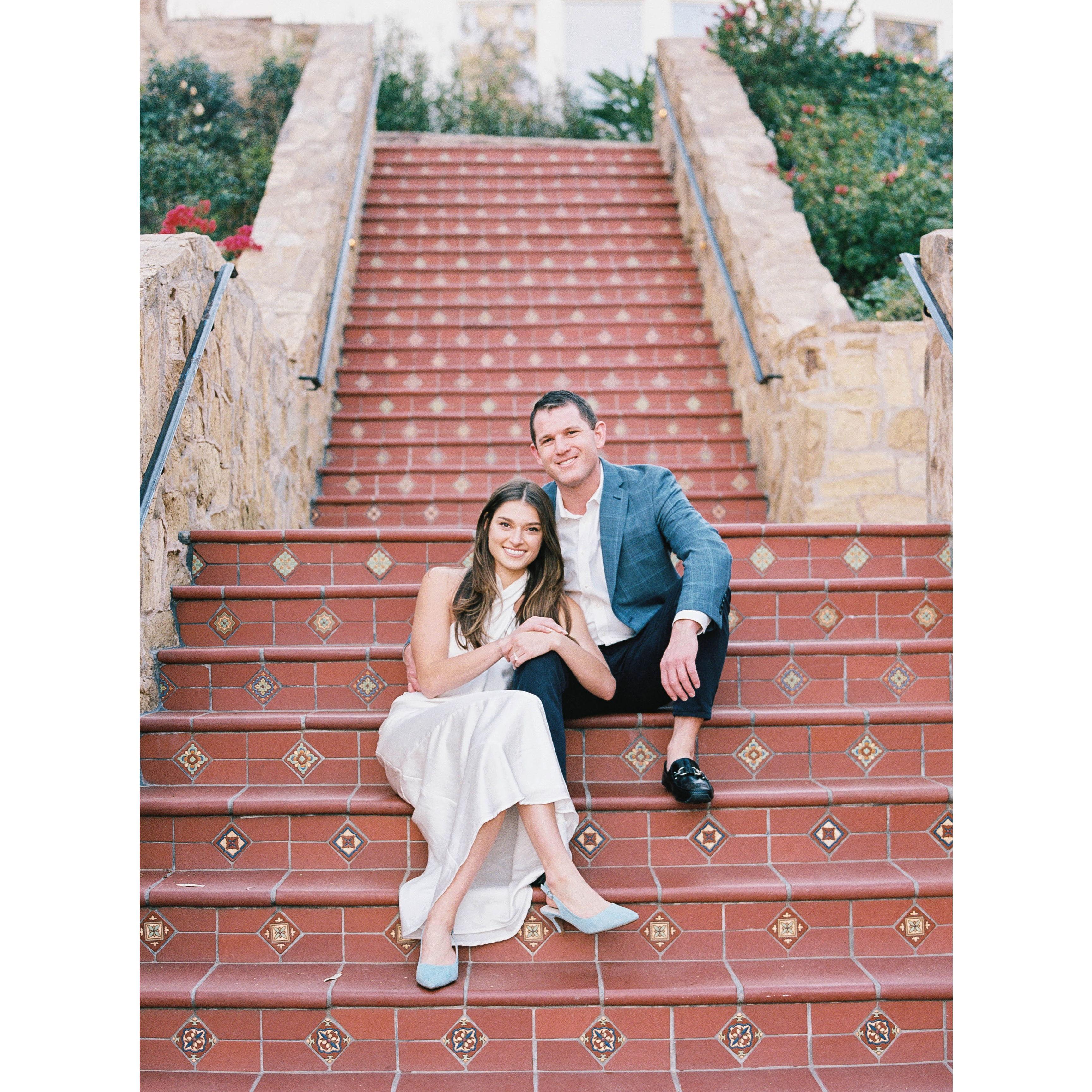 March 12, 2024- Our engagement photos at the Wrigley Mansion
