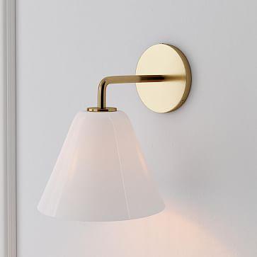 Sculptural Glass Cone Sconce (8")