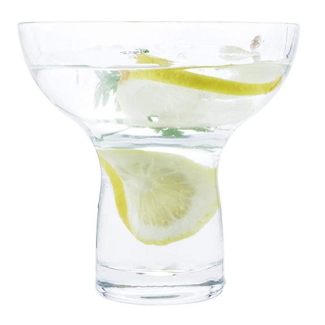 Margarita Glasses Stemless Large Thick Solid Clear Glass, 16 Ounces (4)