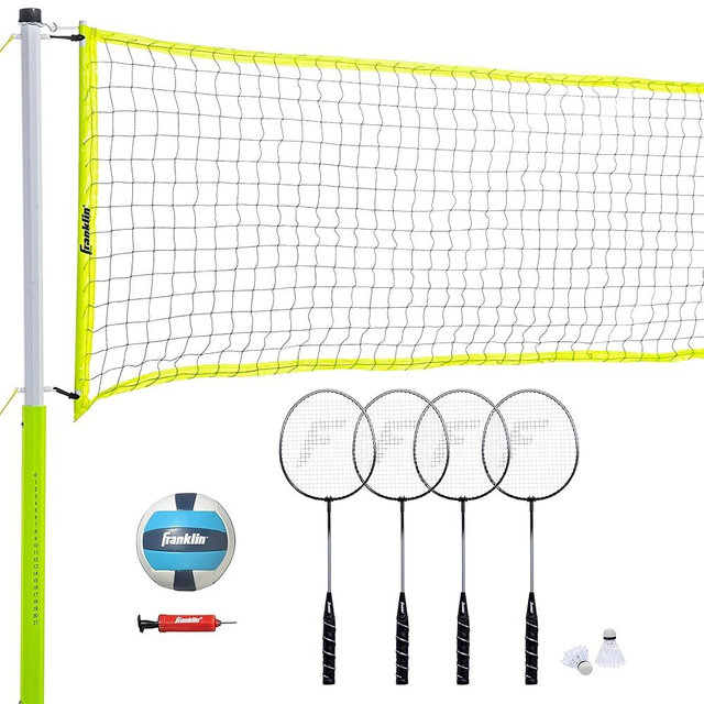 Franklin Sports Volleyball and Badminton Set
