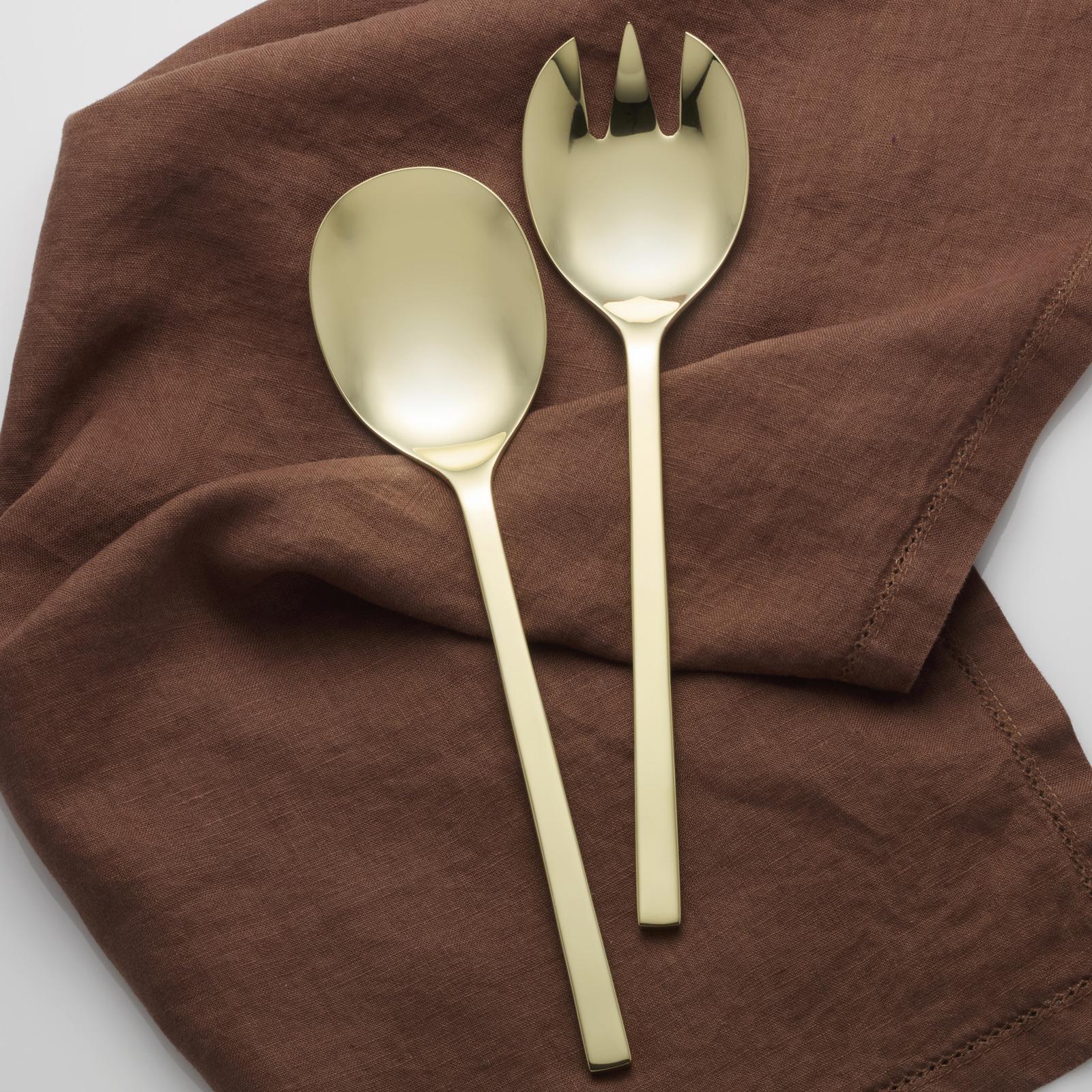 ONEIDA Allay Champagne Everyday 2 Piece Salad Server Set, 2 Count