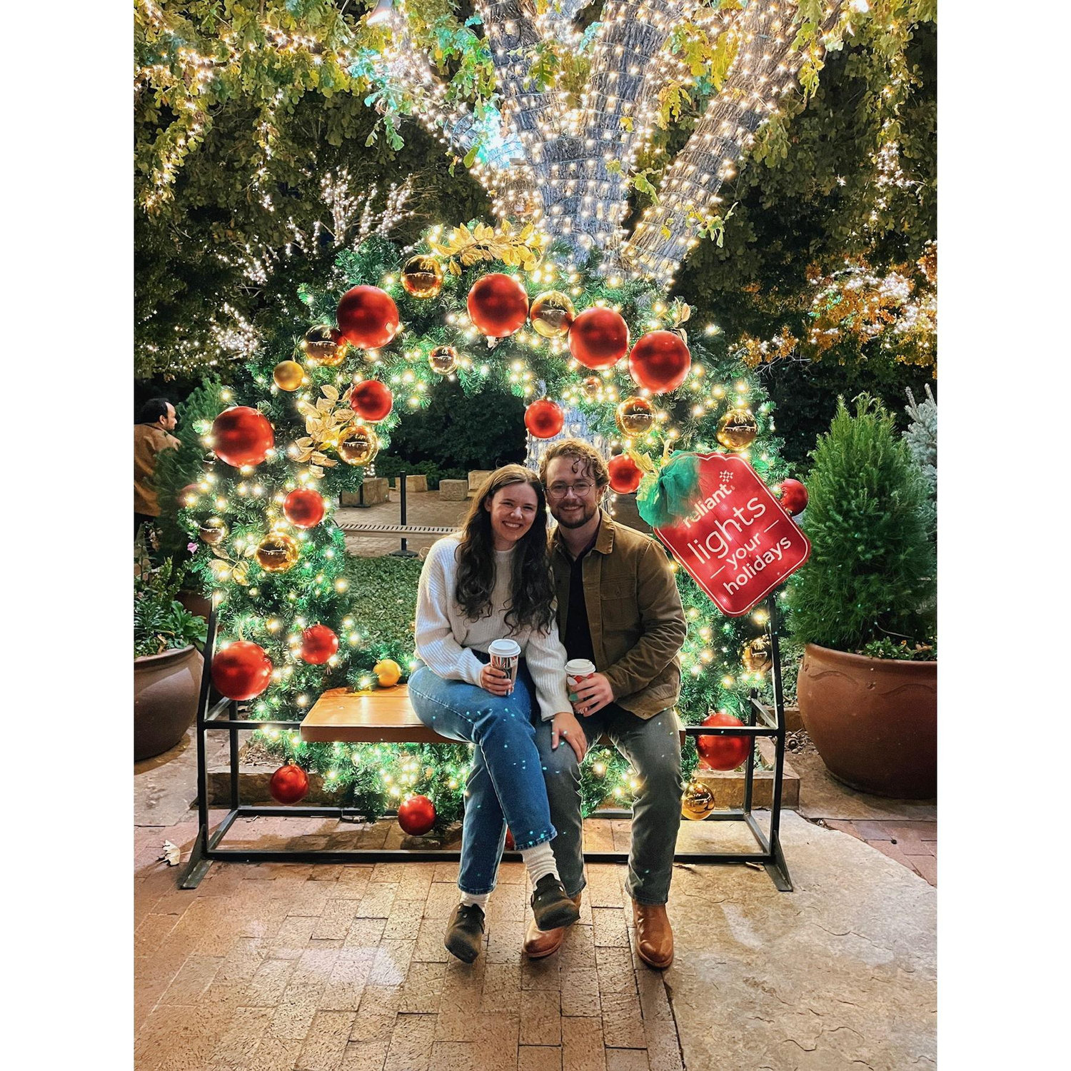 Christmas date at the dallas arboretum! one of our favorites!