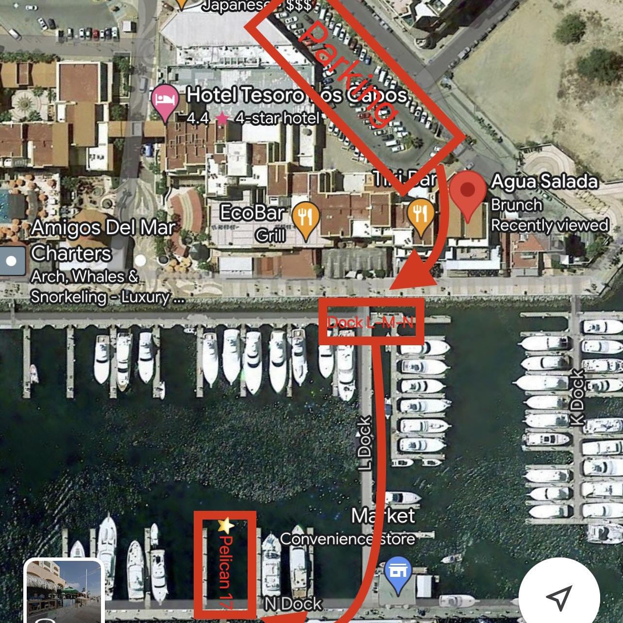 Directions to the boat
