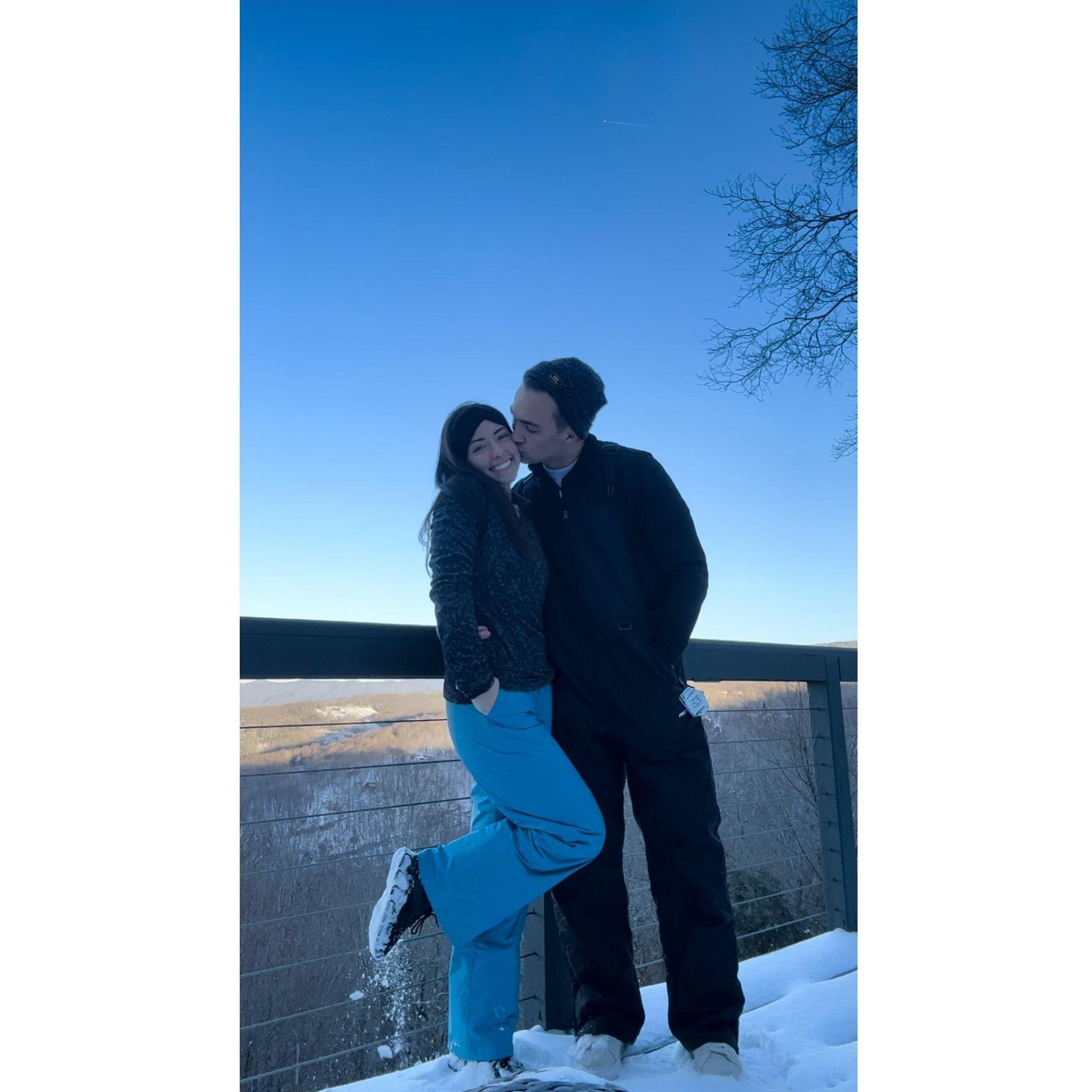 Mountain trips when it snows are the best
