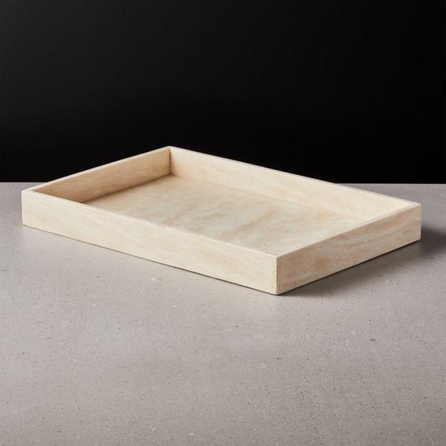 Stack Rectangular Travertine Tray