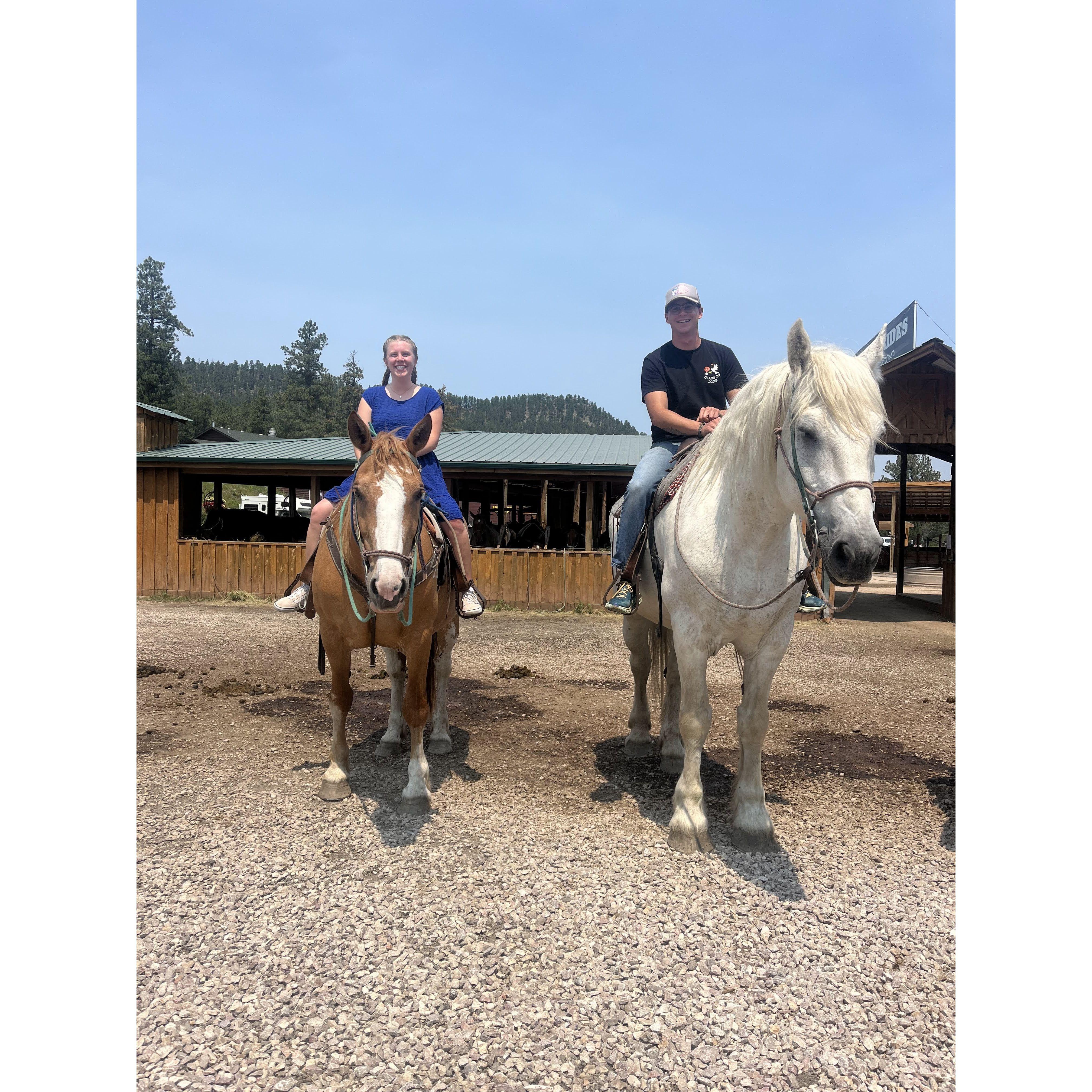 horseback riding in South Dakota!