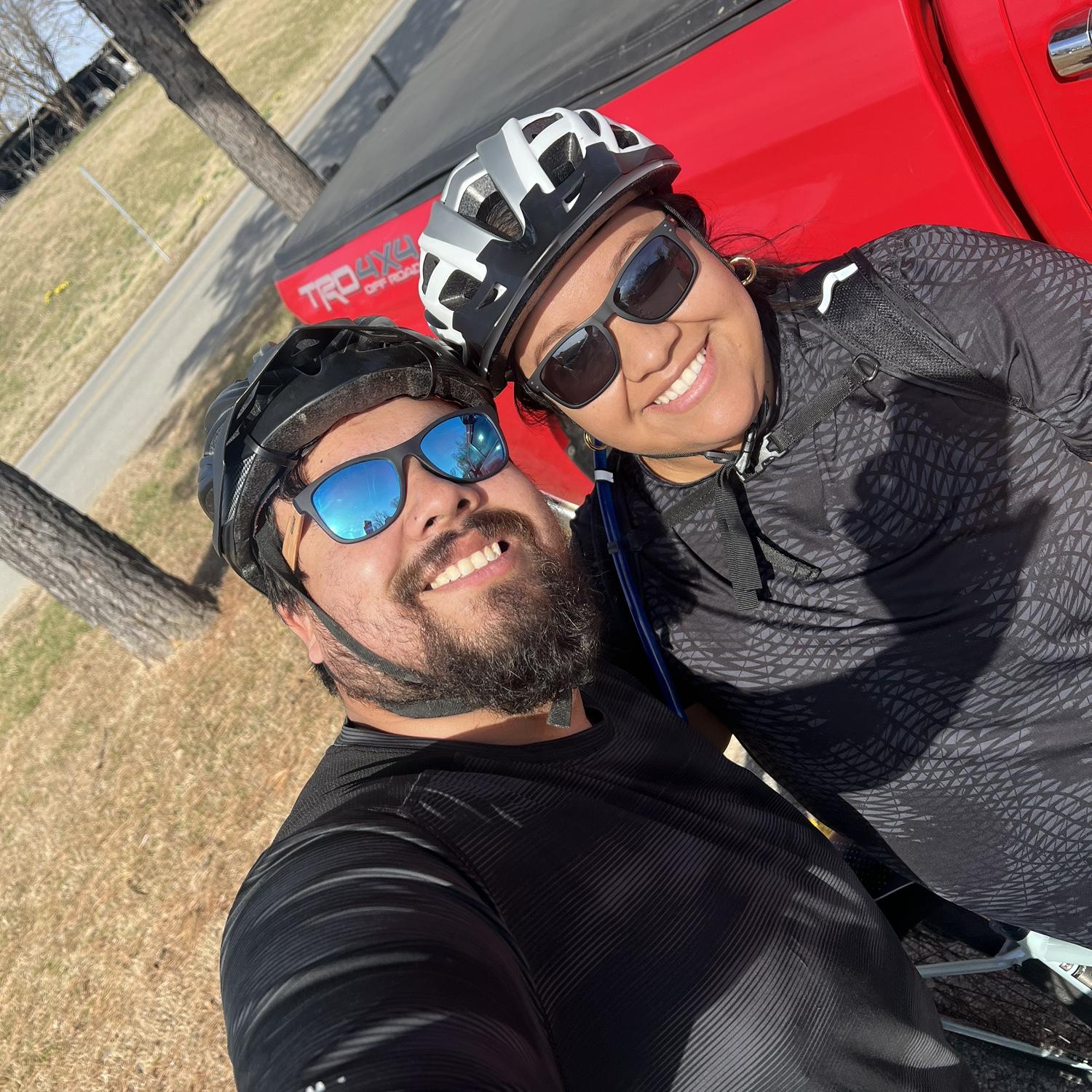Biking our hobby.