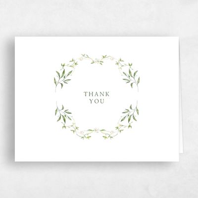 Marsh Green Wedding Thank You - Verdure Wreath