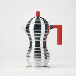 Alessi Pulcina Stove Top Espresso Maker in Red