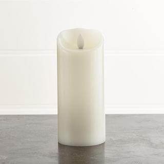 Flicker Flameless Ivory Pillar Candle