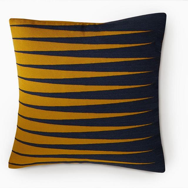 Margo Selby Spliced Lines Pillow Cover, 20"x20", Midnight