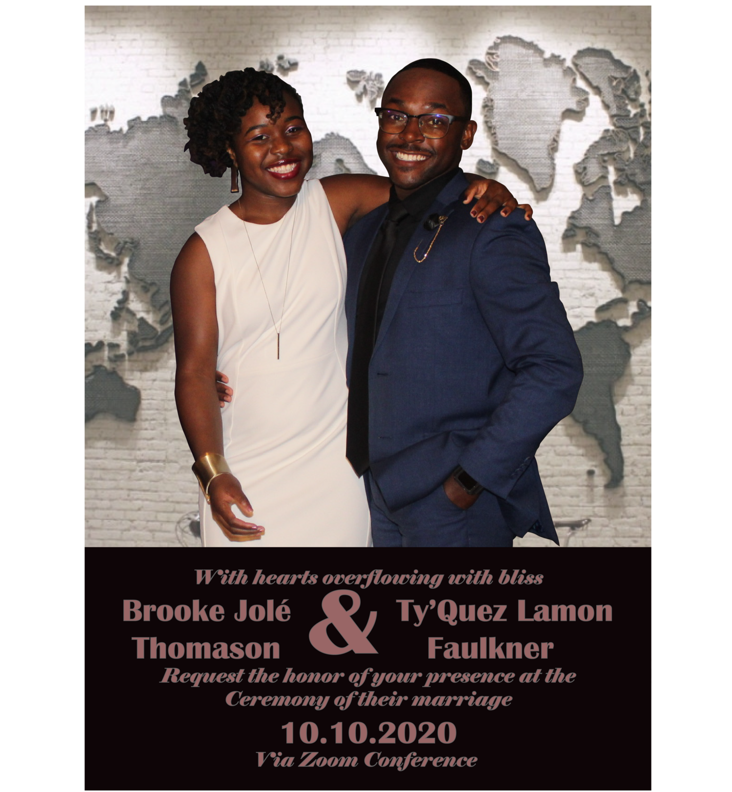The Wedding Website of Brooke Jolé Thomason and Ty’Quez Faulkner