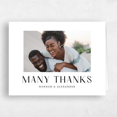White Typography Wedding Thank You - Milford Photo