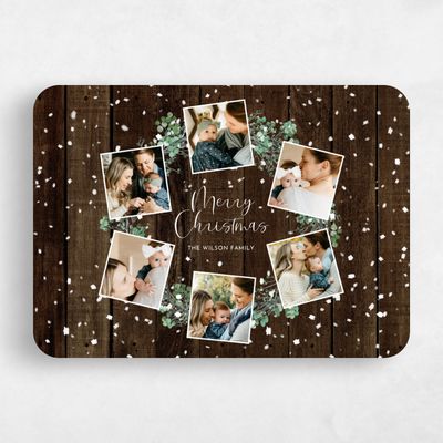 Brown Rounded Holiday Card - Oakes