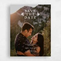 White Wedding Save the Date - Cabrillo Portrait
