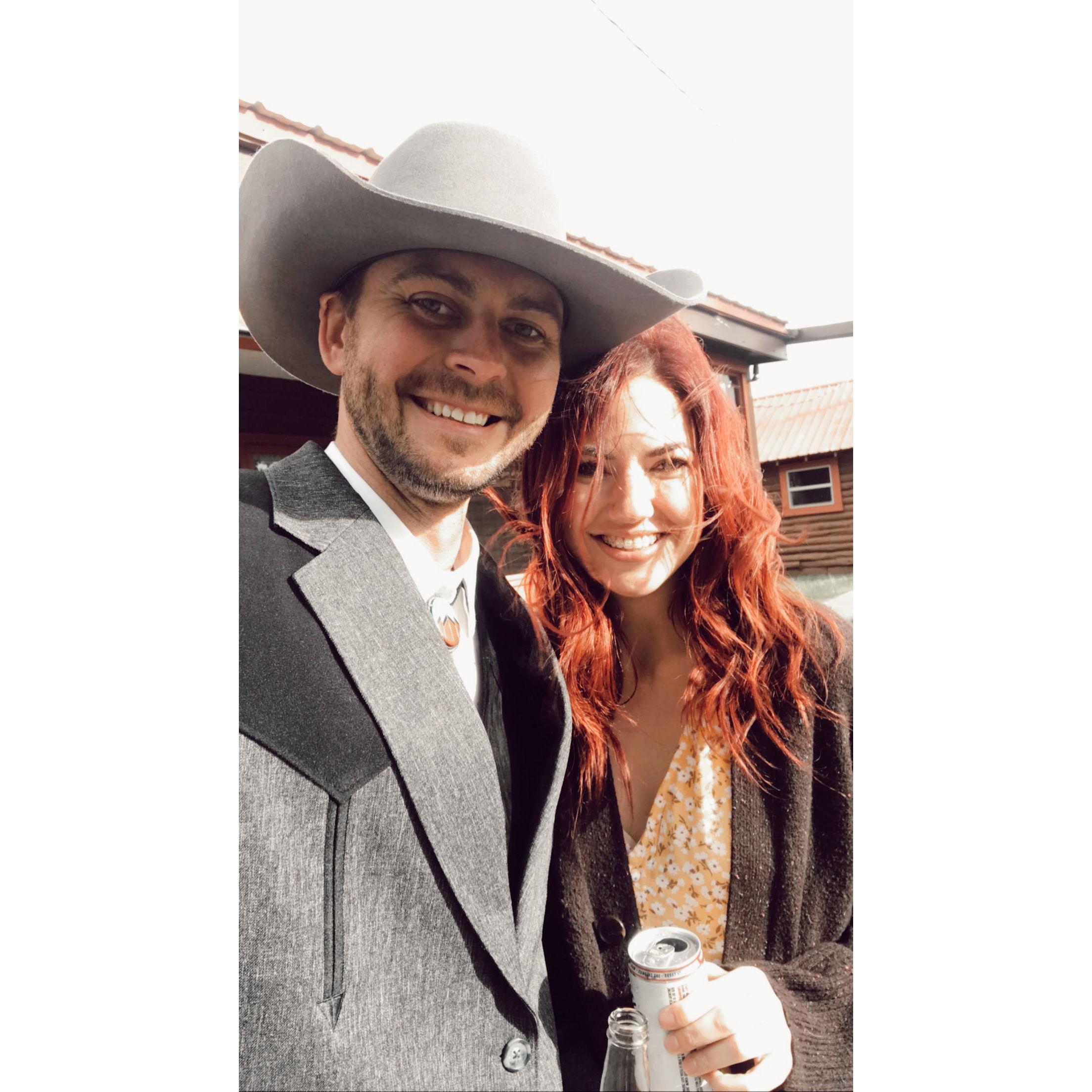 Preston's best friend's wedding that he officiated on the ranch in Montana 2020