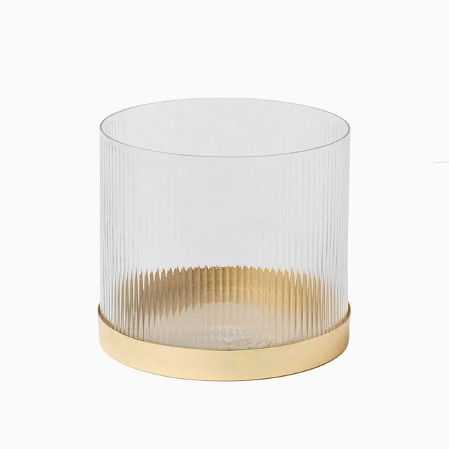 Fleck Fluted Glass Vase
