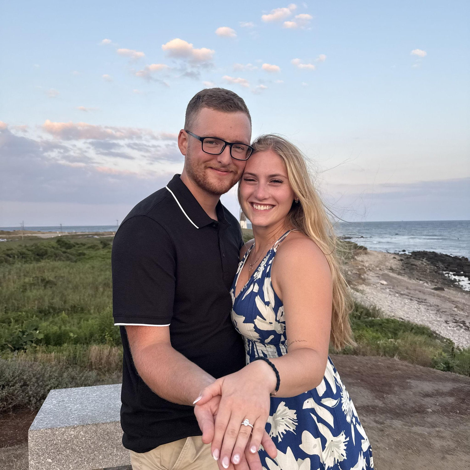 The most perfect engagement location!! Point Judith, RI, right by the Coast Guard Station.