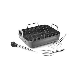 Calphalon® Contemporary™ Nonstick 5-Piece 16-Inch Roaster and Rack Set