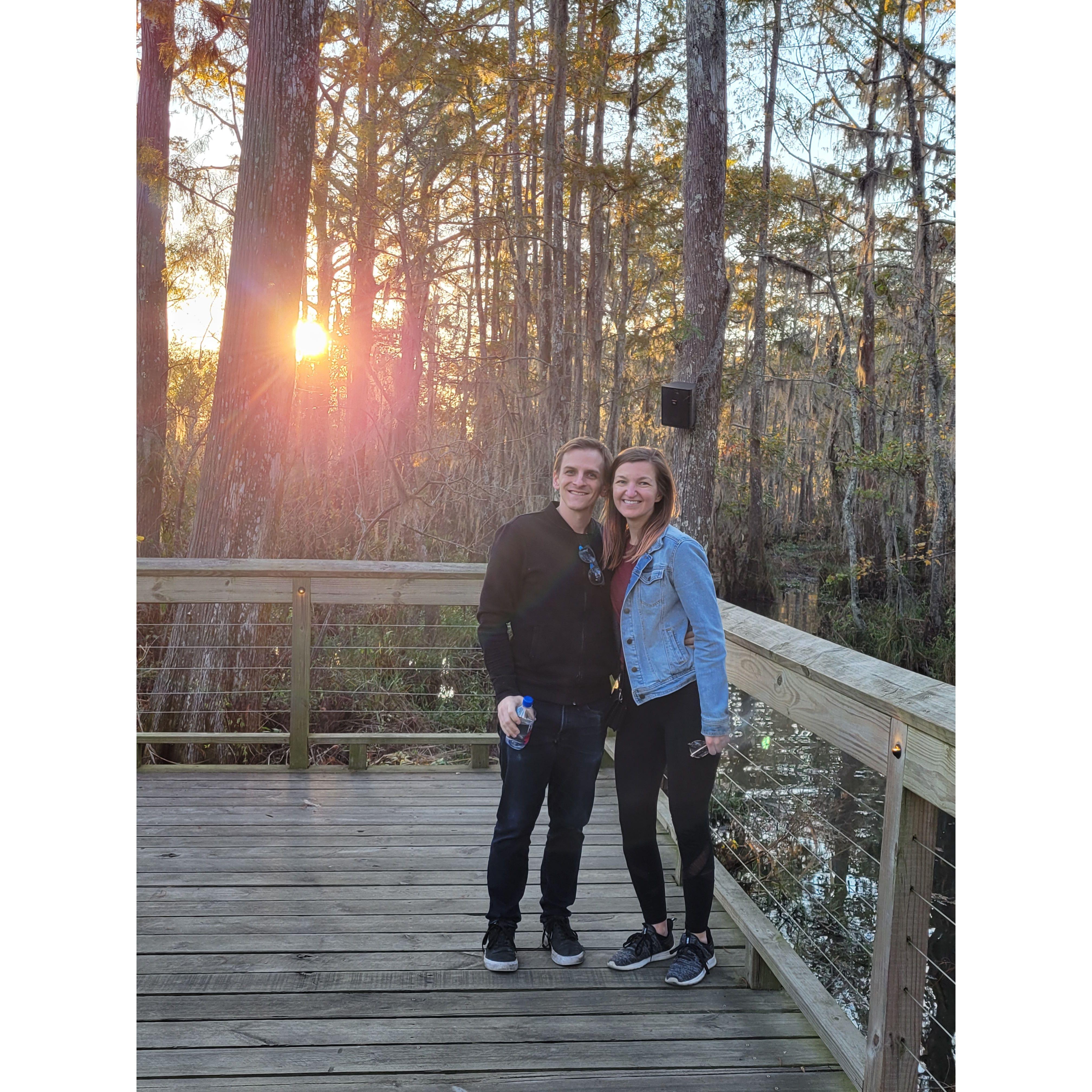 Jeff and Michelle exploring the swamps near New Orleans.