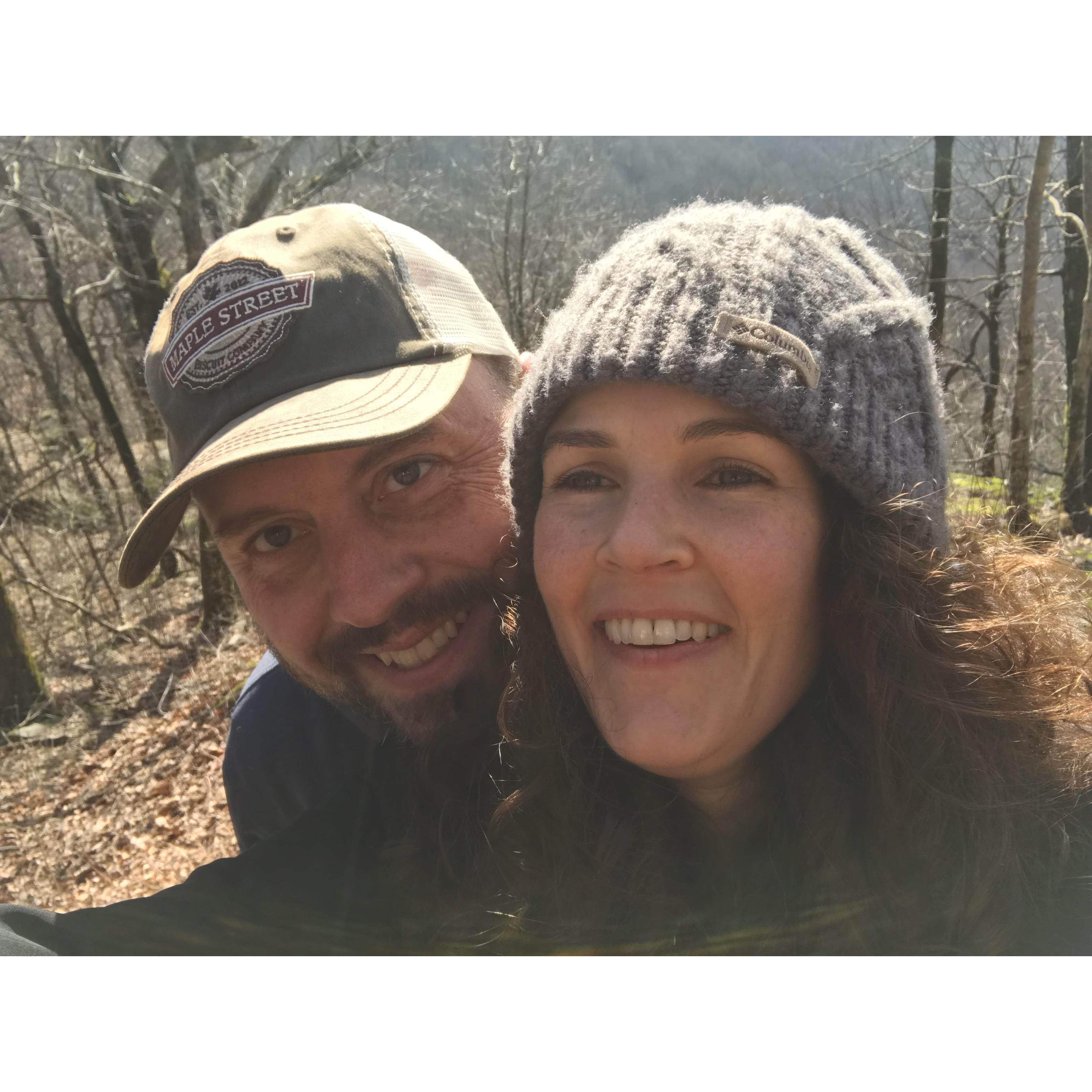Hiking through the Chattahoochee National Forest just north of Atlanta, GA.