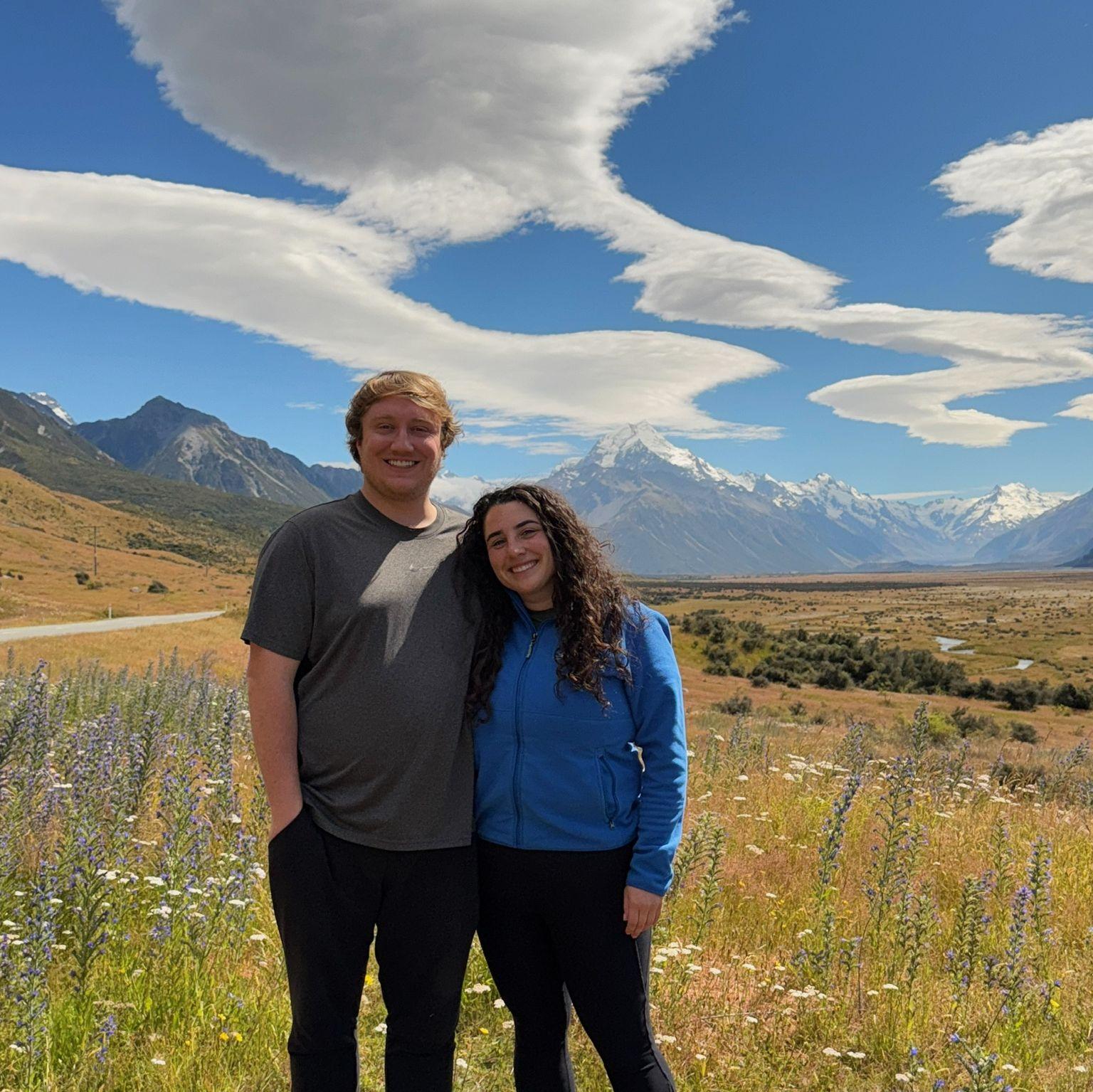 Peyton was very excited about the clouds here in Aotearoa.