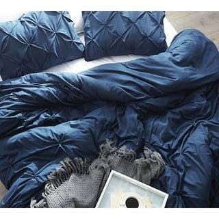Nightfall Navy Pin Tuck Duvet Cover King Size