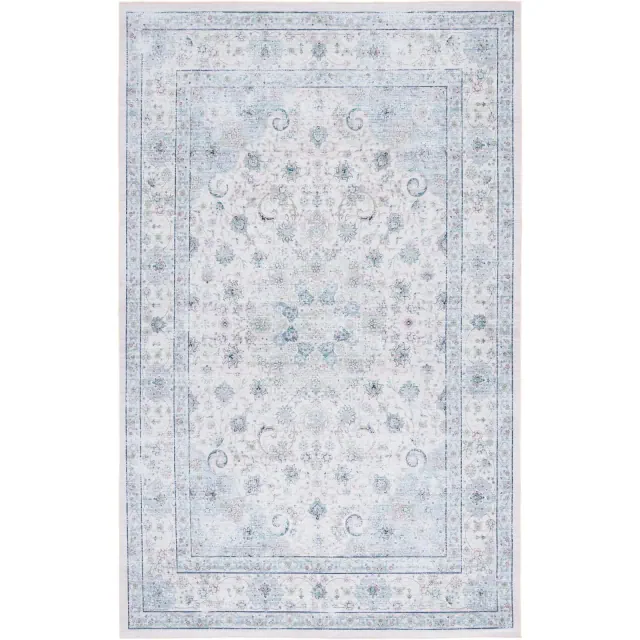 Tucson Vintage Persian TSN165 Machine Washable Skid & Stain Resistant Non-Shedding Power Loomed Indoor Area Rug - Beige/Green - 8'x10' - Safavieh