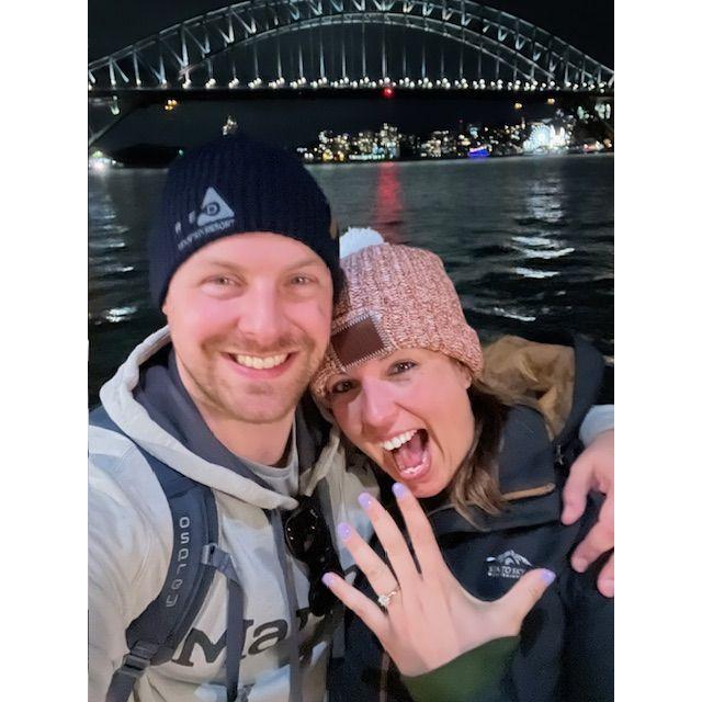 Right after Garrett proposed in Sydney, Australia!