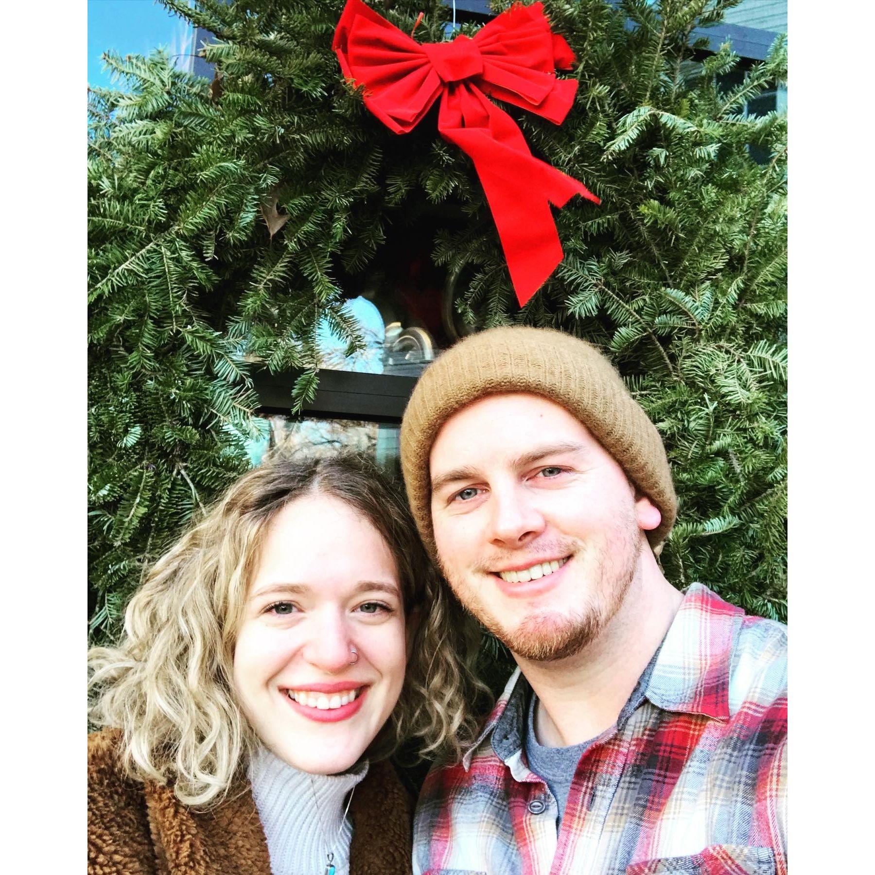 Our "hard launch" photo of our relationship on social media