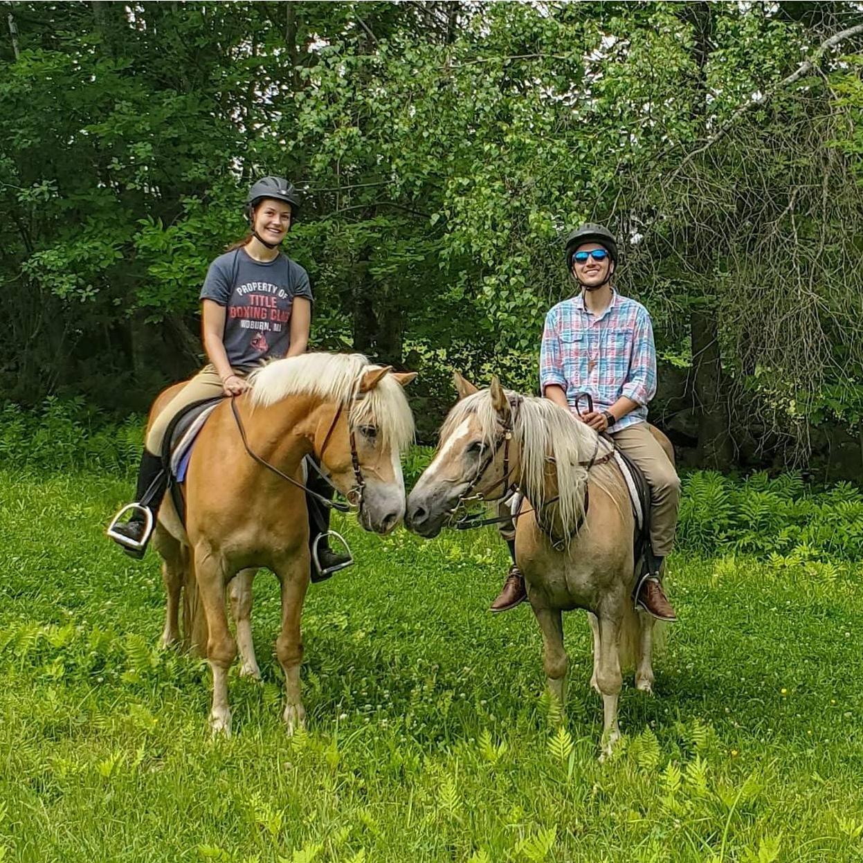 horseback riding together