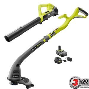 ONE+ 18-Volt Lithium-Ion String Trimmer/Edger and Blower Combo Kit 2.0 Ah Battery and Charger Included