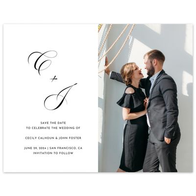 White Wedding Digital Save the Date - Wilmington Landscape