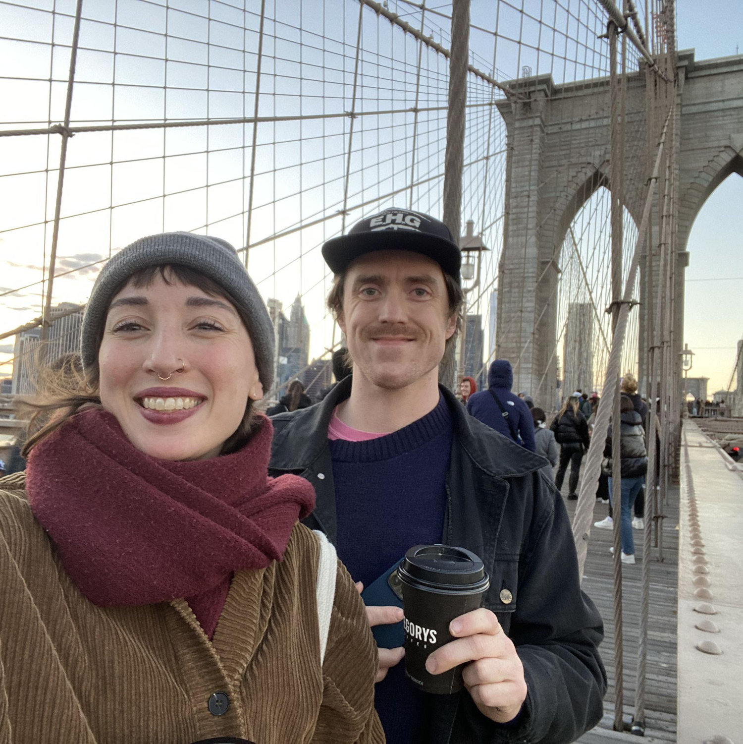 Dante took me to my first Brooklyn Bridge visit, Nov 2023