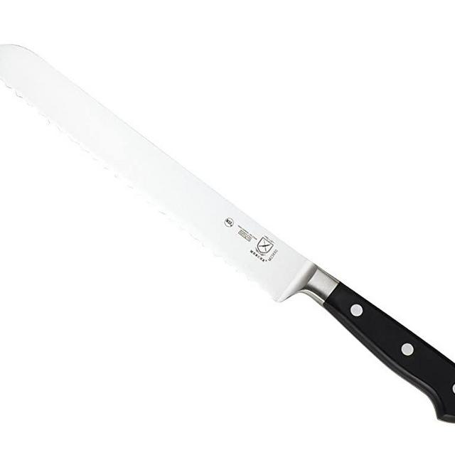 Mercer Culinary Renaissance Forged Riveted Bread, 9 Inch, Stainless Steel, Black