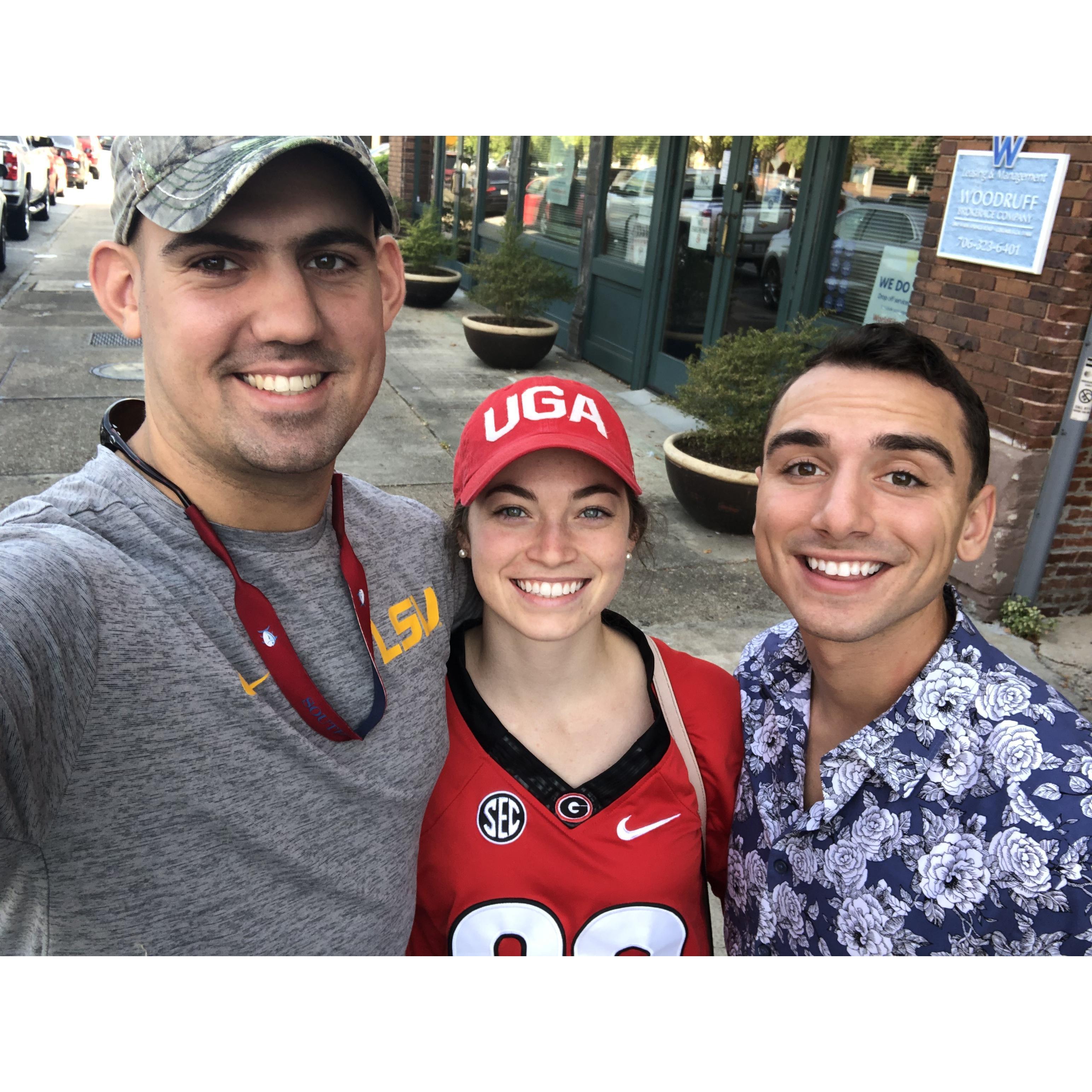 Mark, MB, and Chris out for breakfast in downtown Columbus.