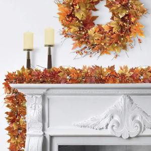 Fall garland and wreath set