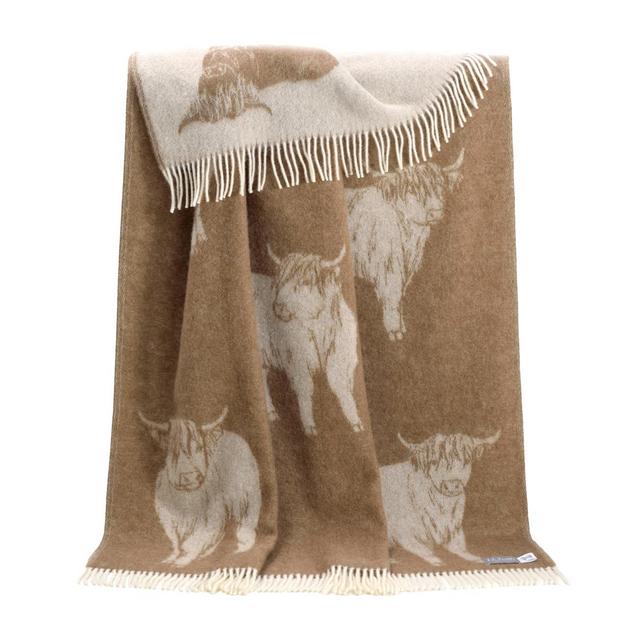 Brown Highland Cow Throw