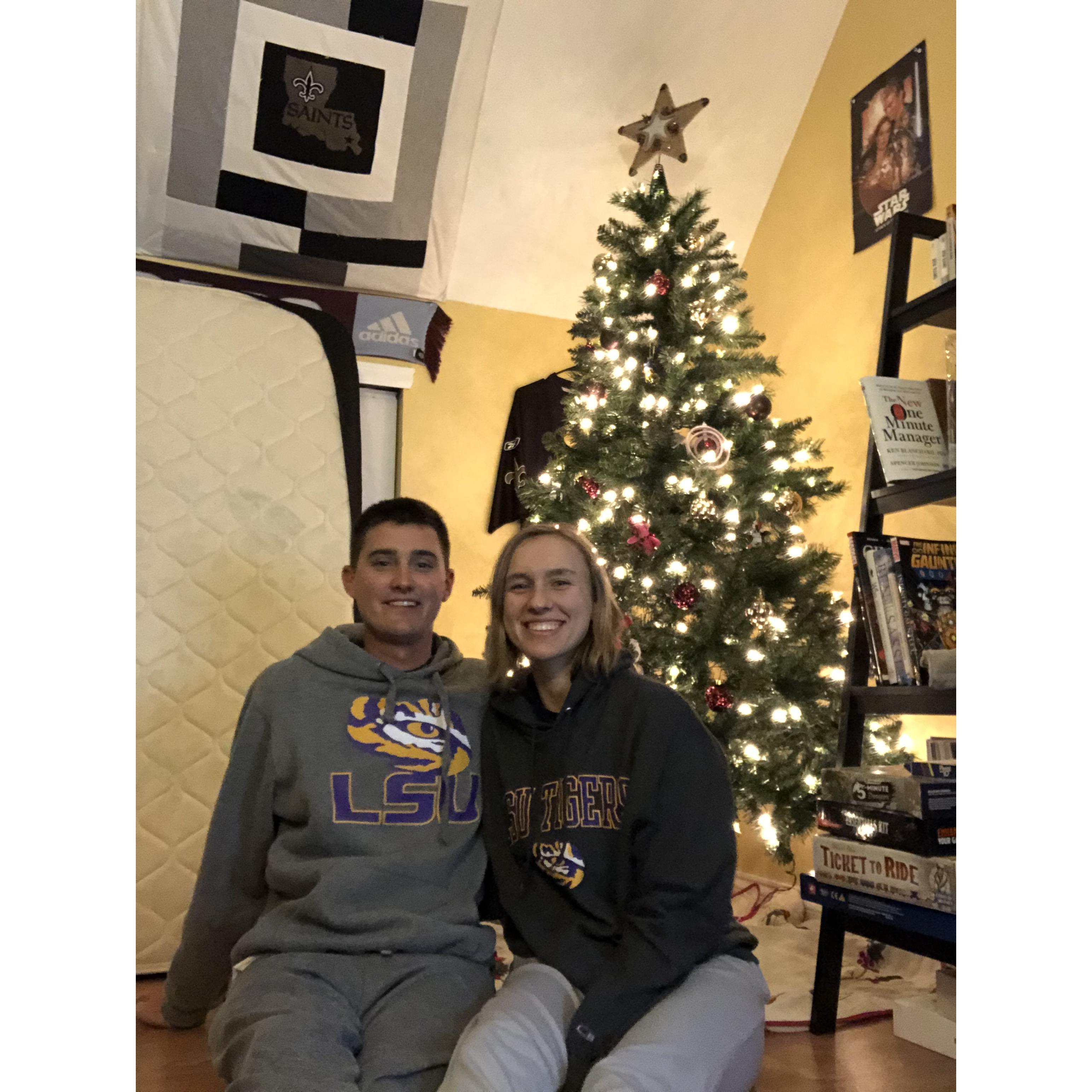 Picture with our christmas tree!