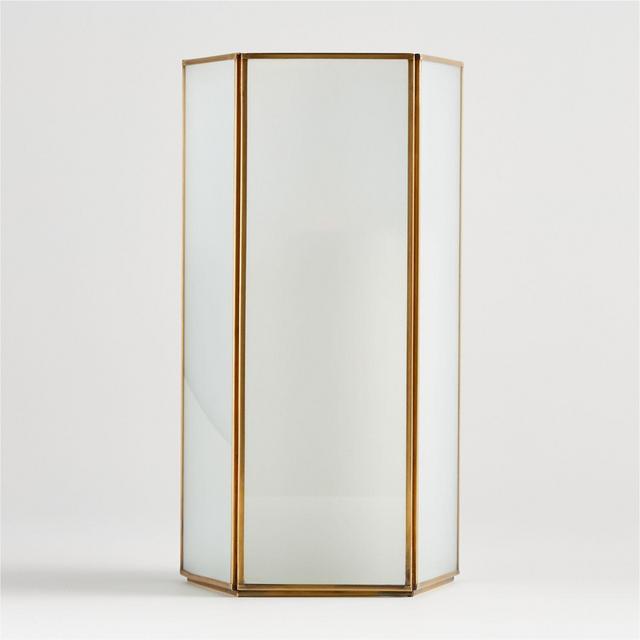 Andelyn Large Frosted Glass Hurricane