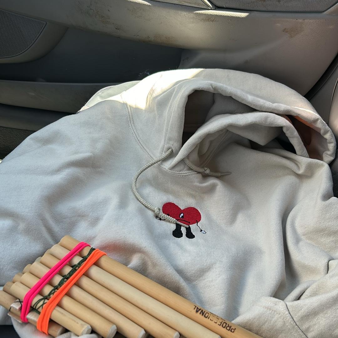 Gave me a sweatshirt that he made with our favorite Bad Bunny album- Un verano sin ti